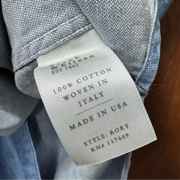 Frank & Eileen Rory Maxi Long Shirtdress Dress Famous Denim Blue Medium - Picture 12 of 16